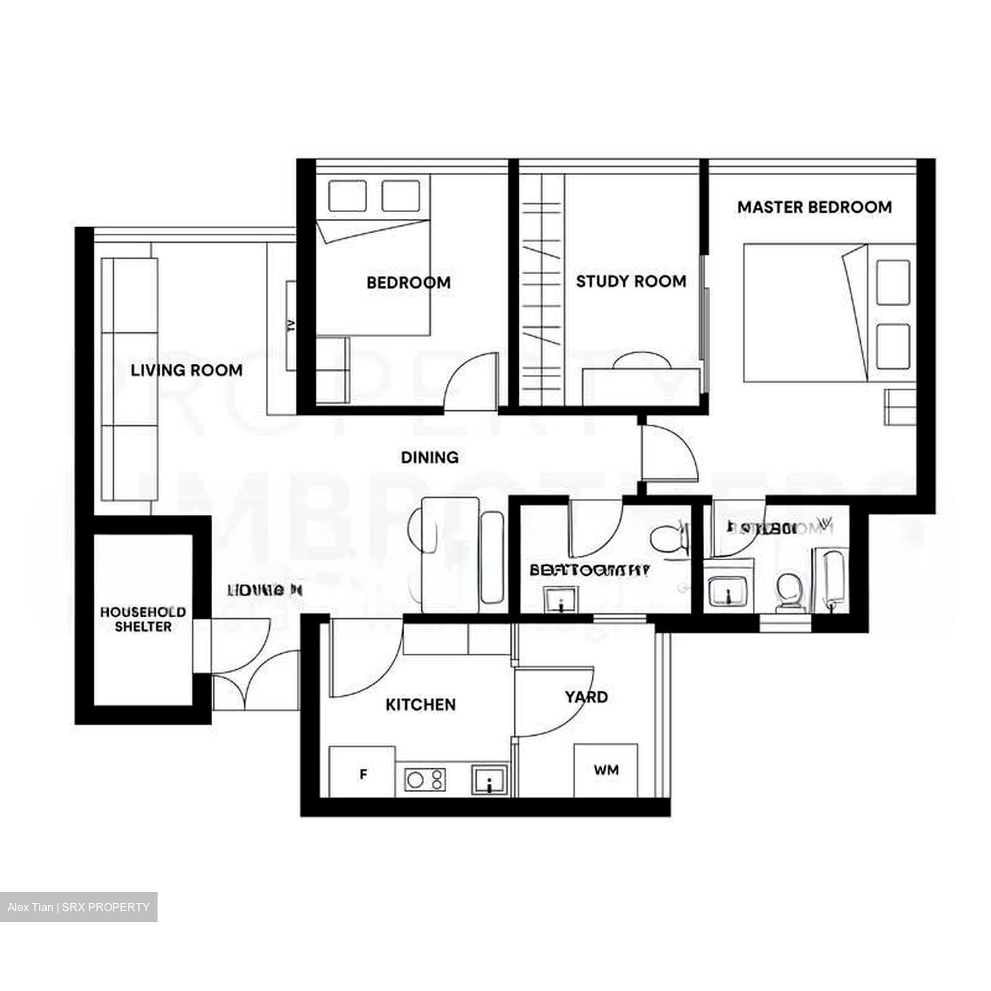Blk 315B Waterway Cascadia (Punggol), HDB 4 Rooms #561481301